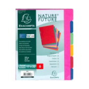 intercalaires format scolaire 17*22 exacompta carton 6 pièces